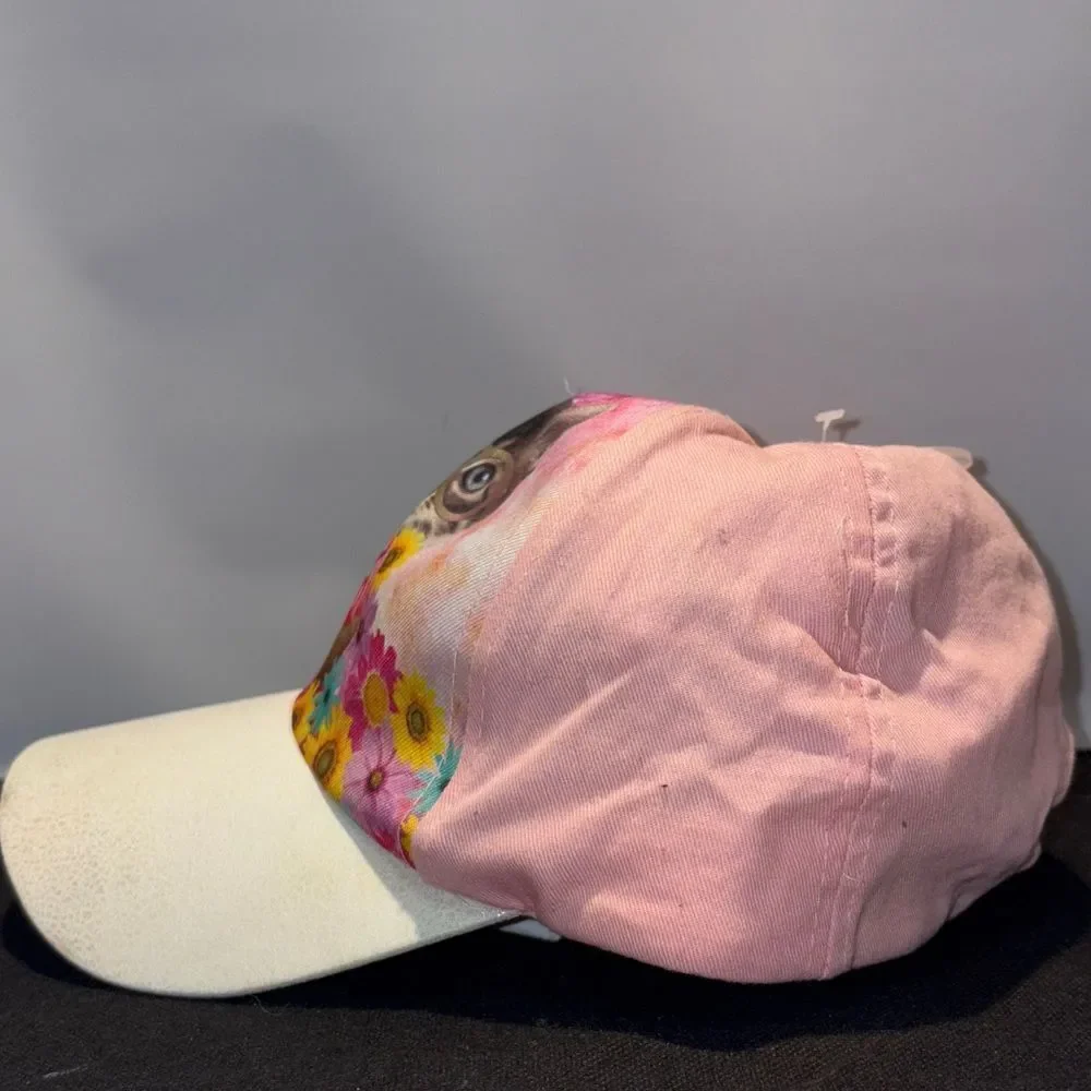 No Boundaries Pink Cat and Flowers Hat